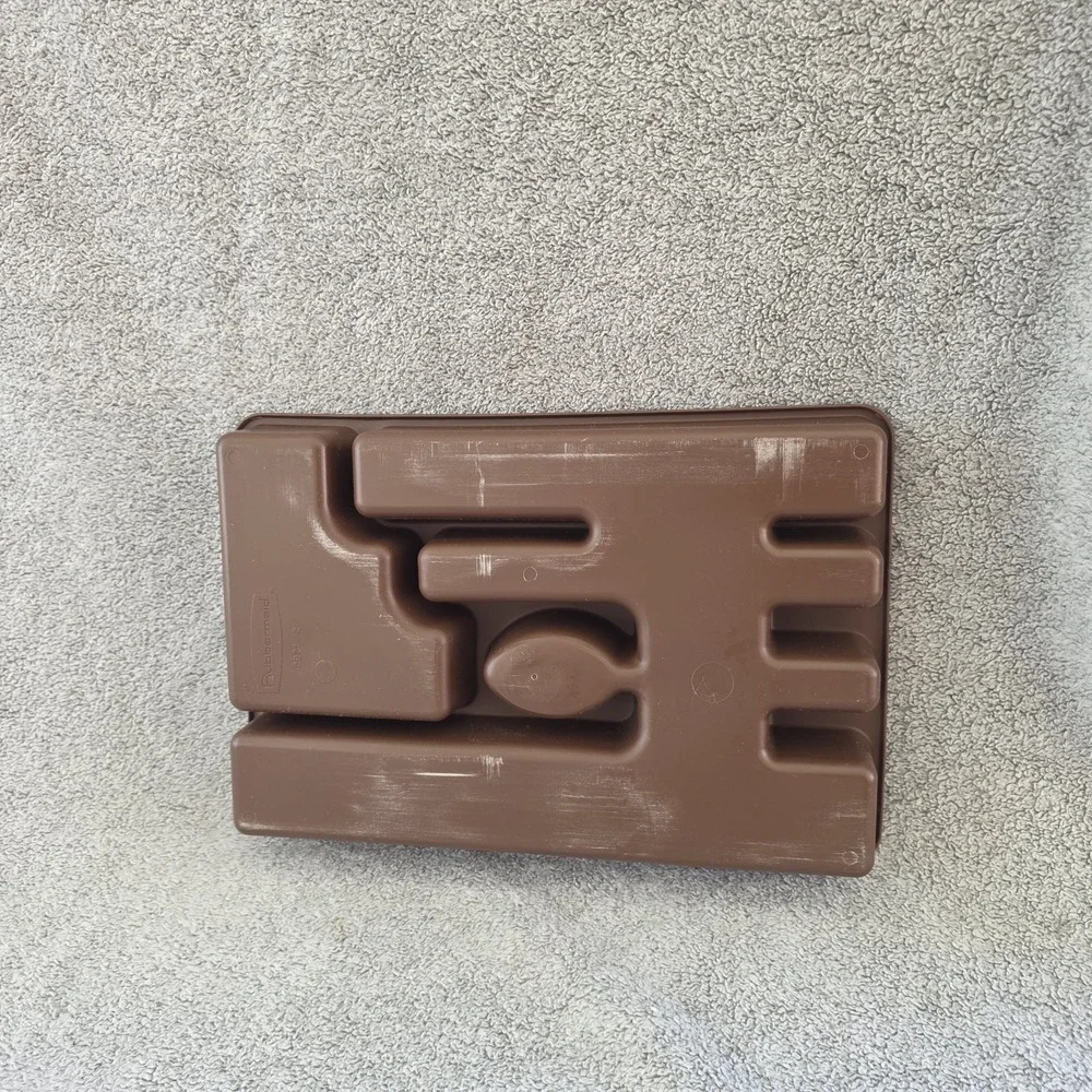 Vintage Rubbermaid Silverware Flatware Utensil Tray Chocolate Brown 2921